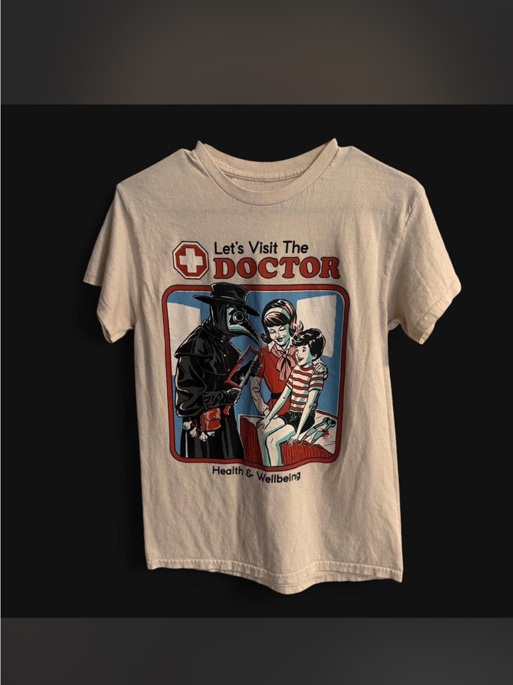 Cream Kids Short-Sleeve Tee "Let’s Visit The Doctor" Graphic